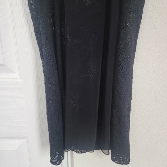 Fredericks of Hollywood Black Teddy Slip Lace Medium Nightie Grunge Whimsygoth - Picture 6 of 16